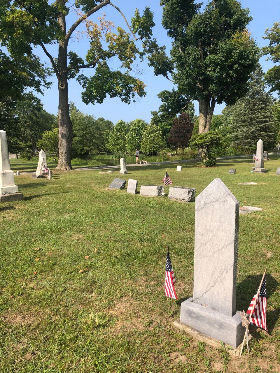 Gravesite of former slave, Aberdeen LeConte, in Maple Grove Cemetery in Ravenna.