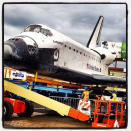 Taking #Endeavour pics for you and @yahoolookout today. (Photo courtesy of Yahoo! editor <a href="https://twitter.com/maxzimbert" rel="nofollow noopener" target="_blank" data-ylk="slk:Max Zimbert;elm:context_link;itc:0;sec:content-canvas" class="link ">Max Zimbert</a>)