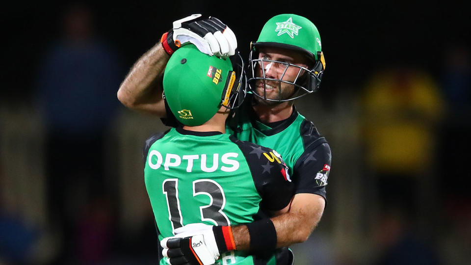Maxwell’s unbeaten knock helped get the Stars home. Pic: Getty