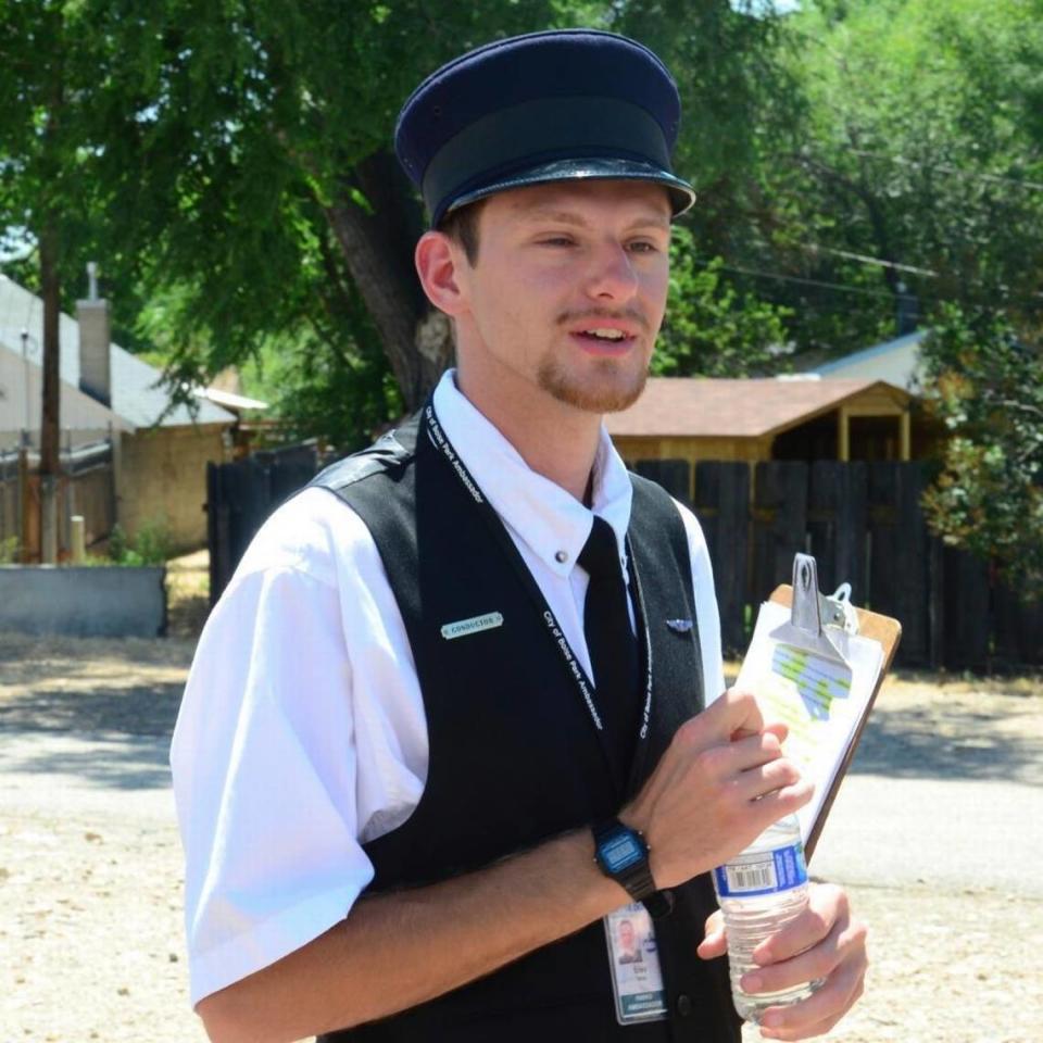 Eriks Garsvo has given tours of the Boise Depot for the past 10 years.
