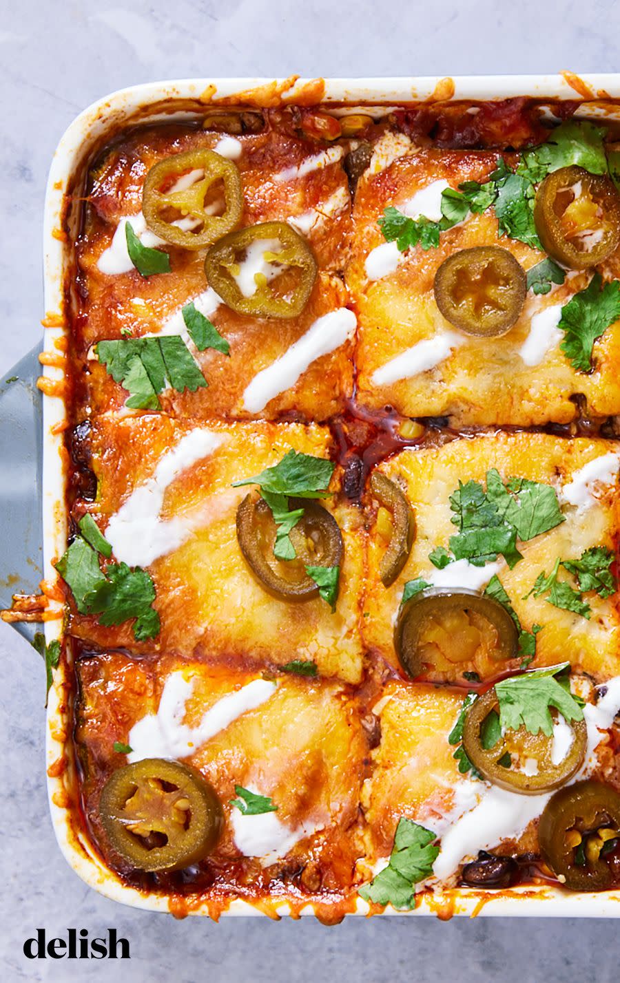 Turkey Zucchini Enchilada Casserole