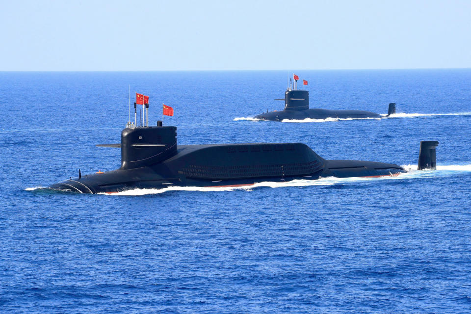 A nuclear-powered Type 094A Jin-class ballistic missile submarine