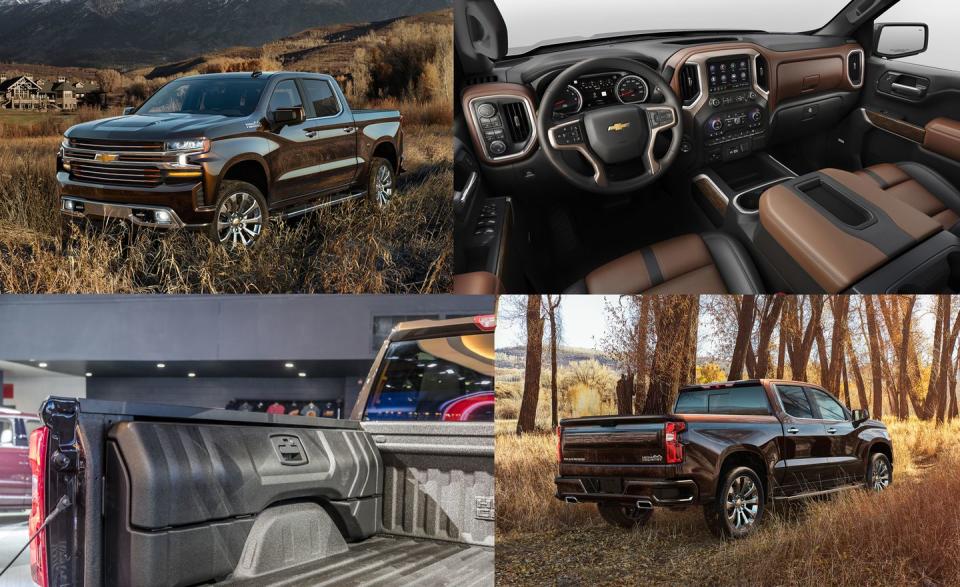 <p><a rel="nofollow noopener" href="https://www.caranddriver.com/chevrolet/silverado-1500" target="_blank" data-ylk="slk:Chevrolet’s latest Silverado 1500;elm:context_link;itc:0;sec:content-canvas" class="link ">Chevrolet’s latest Silverado 1500</a> enters the 2019 model year with butch new styling, fresh engine tech, and a diesel engine option. Unlike the aluminum-bodied Ford F-150, the Silverado sticks with mostly steel construction-yet it loses up to 450 pounds thanks to some clever engineering. As the full-size-pickup market heats up with an all-new Ram 1500, a refreshed F-150, and Nissan’s recently updated Titan, the Silverado’s advancements are critical. Grab the next slide to see the highlights:<br></p><p><em>UPDATE: We have now <a rel="nofollow noopener" href="https://www.caranddriver.com/reviews/2019-chevrolet-silverado-pickup-truck-lighter-larger-first-drive" target="_blank" data-ylk="slk:driven the 2019 Silverado;elm:context_link;itc:0;sec:content-canvas" class="link ">driven the 2019 Silverado</a>, and we think it will prove to be even more competitive in its segment than before.</em><br></p>