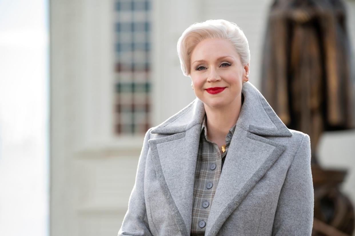 wednesday gwendoline christie as larissa weems in episode 103 of wednesday cr vlad ciopleanetflix © 2022