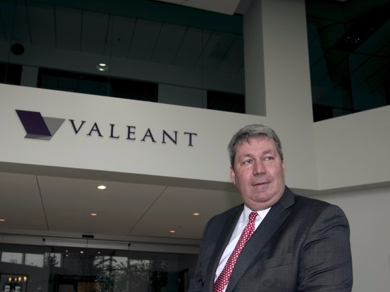 Michael Pearson, chairman of the board and chief executive officer of Valeant Pharmaceuticals International Inc., poses following their annual general meeting in Laval, Quebec May 19, 2015.   REUTERS/Christinne Muschi