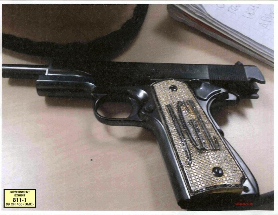El Chapo Guzman diamond encrusted pistol