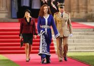 LUXEMBOURG - OCTOBER 20: Princess Lalla Salma of Maroc is seen after the wedding ceremony of Prince Guillaume Of Luxembourg and Princess Stephanie of Luxembourg at the Cathedral of our Lady of Luxembourg on October 20, 2012 in Luxembourg, Luxembourg. The 30-year-old hereditary Grand Duke of Luxembourg is the last hereditary Prince in Europe to get married, marrying his 28-year old Belgian Countess bride in a lavish 2-day ceremony. (Photo by Sean Gallup/Getty Images)