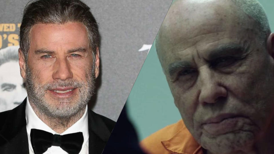 <p>Hirsute Travolta stuck on a bald-cap to play the titular John Gotti in <em>Gotti</em>. </p>