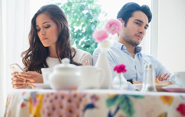 A cheat usually has weird phone behaviour. Source: Getty