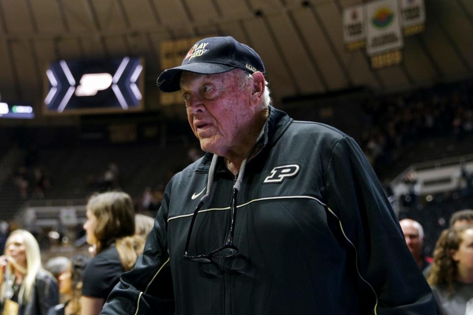 Former Purdue basketball coach Gene Keady, Saturday, March 5, 2022 at Mackey Arena in West Lafayette.