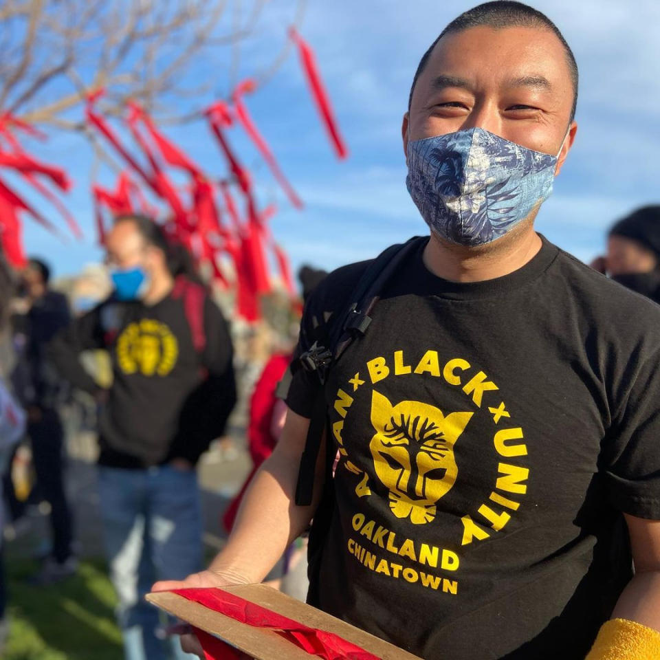 Last weekend in Oakland, California, Black and Asian Americans held a rally of solidarity to push back on the narrative of one community targeting another. (Good Good Eatz via Instagram)