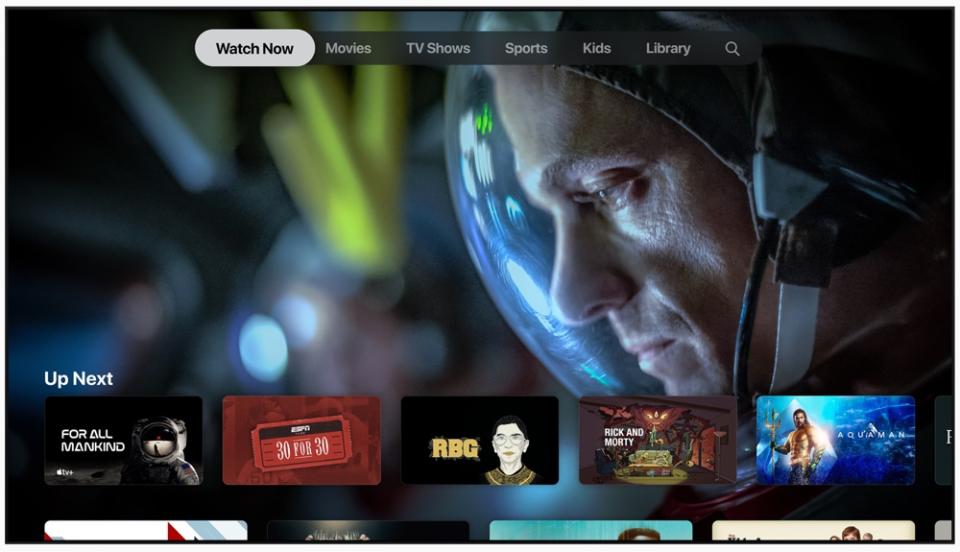 Apple TV+ is Apple's streaming service and is built entirely on the company's original content. But it might need to add third-party shows and movies if it's to compete with the likes of Netflix and Disney+. (Image: Apple)