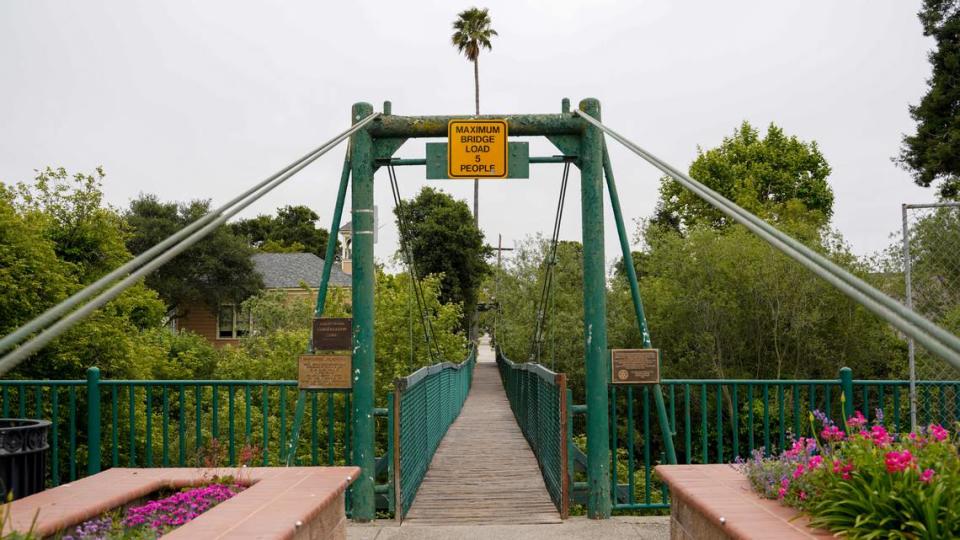 The Village of Arroyo Grande’s Swinging Bridge closed on May 13, 2024, as the city makes needed improvements to meet current safety standards.