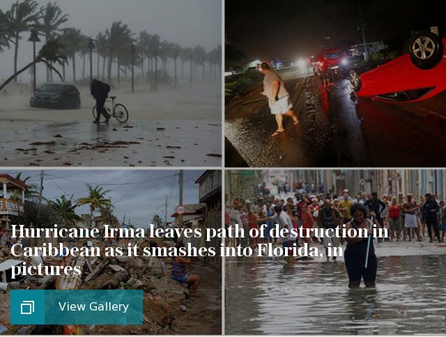 Hurricane Irma leaves path of destruction in Caribbean as it smashes into Cuba, in pictures