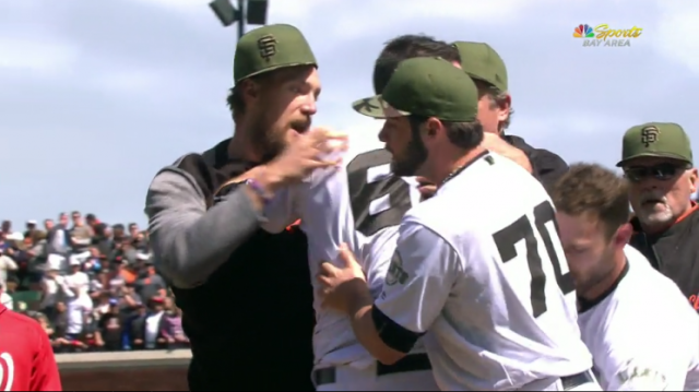 The 5 best photos from the Bryce Harper-Hunter Strickland brawl