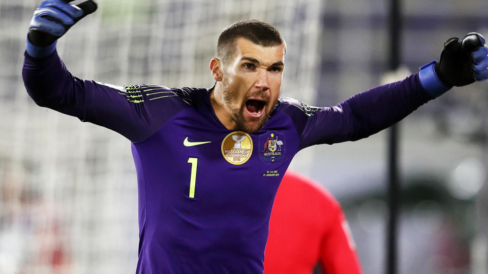 Mat Ryan celebrates. (Photo by Francois Nel/Getty Images)