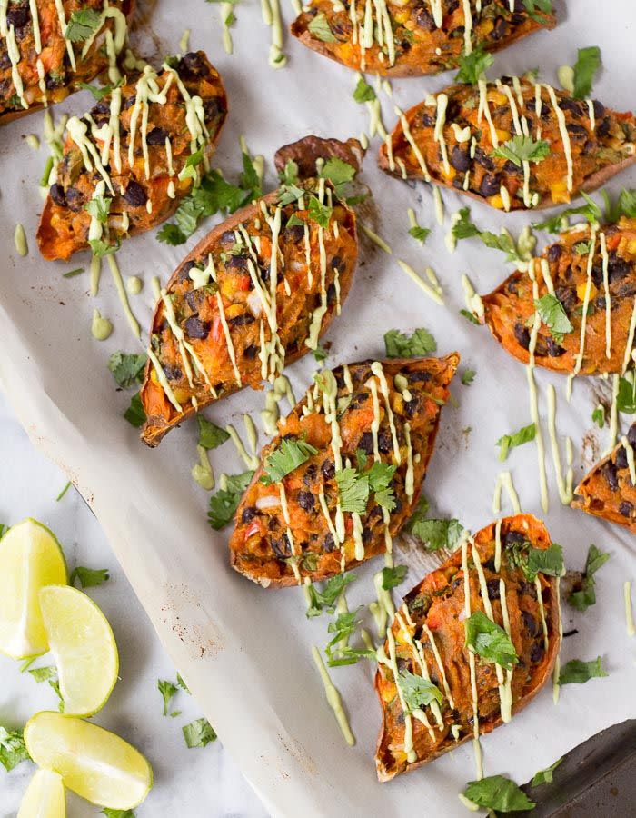 Mexican Stuffed Sweet Potato Skins