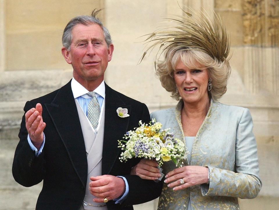 Charles and Camilla on their wedding day in 2005 (Stefan Rosseau/PA) (PA Wire)