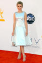 Kiernan Shipka arrives at the 64th Primetime Emmy Awards at the Nokia Theatre in Los Angeles on September 23, 2012.