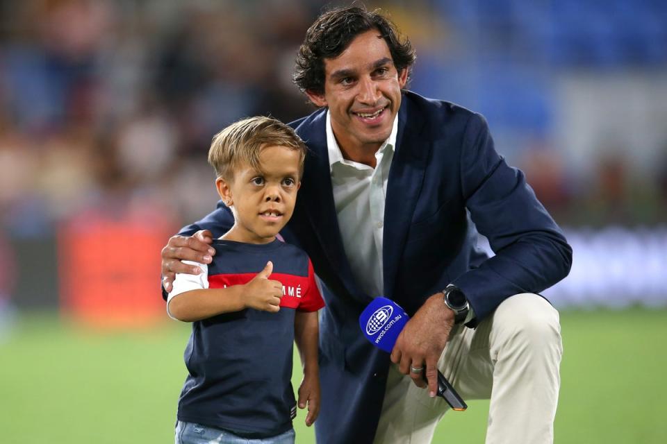 Quaden Bayles and Johnathan Thurston (Getty Images)