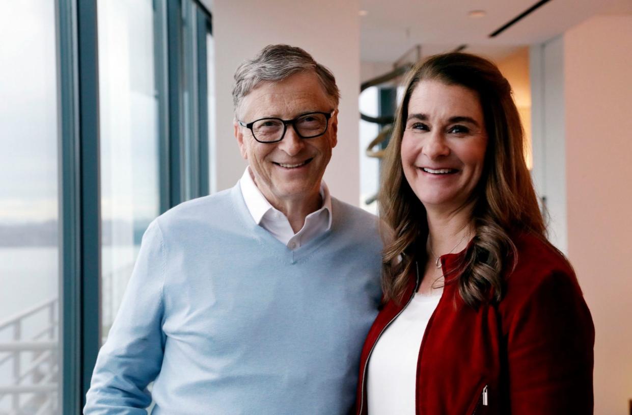 Mandatory Credit: Photo by Elaine Thompson/AP/Shutterstock (10103068b)Bill Gates, Melinda Gates.