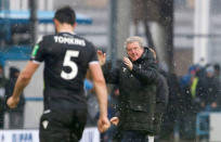 Soccer Football - Premier League - Huddersfield Town vs Crystal Palace - John Smith's Stadium, Huddersfield, Britain - March 17, 2018 Crystal Palace manager Roy Hodgson celebrates after the match Action Images via Reuters/Craig Brough