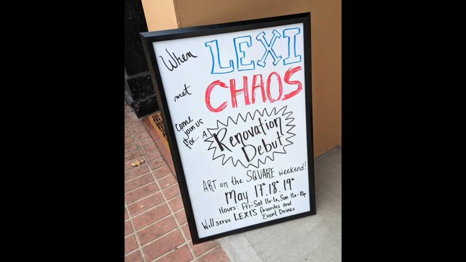 Lexi’s Bar, Food & Fun, 126 E. Main St. in Belleville, will open for Art on the Square weekend. Folks can enjoy some food and drink favorites and get a peek at renovations for Chaos Sushi Bar & Grill.