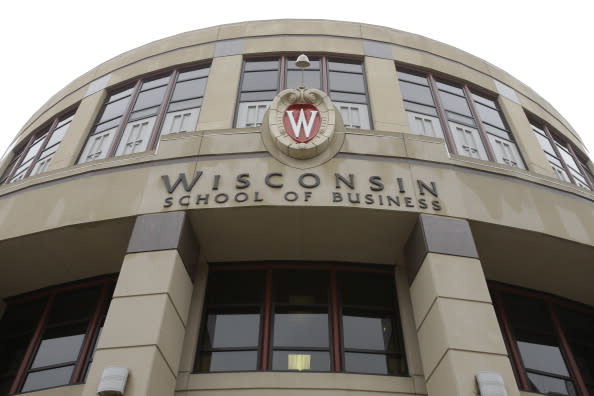 An outside view of Grainger Business Hall and Conference Center on the campus of the University of Wisconsin in Madison, Wisconsin. (Photo by Mike McGinnis/Getty Images)