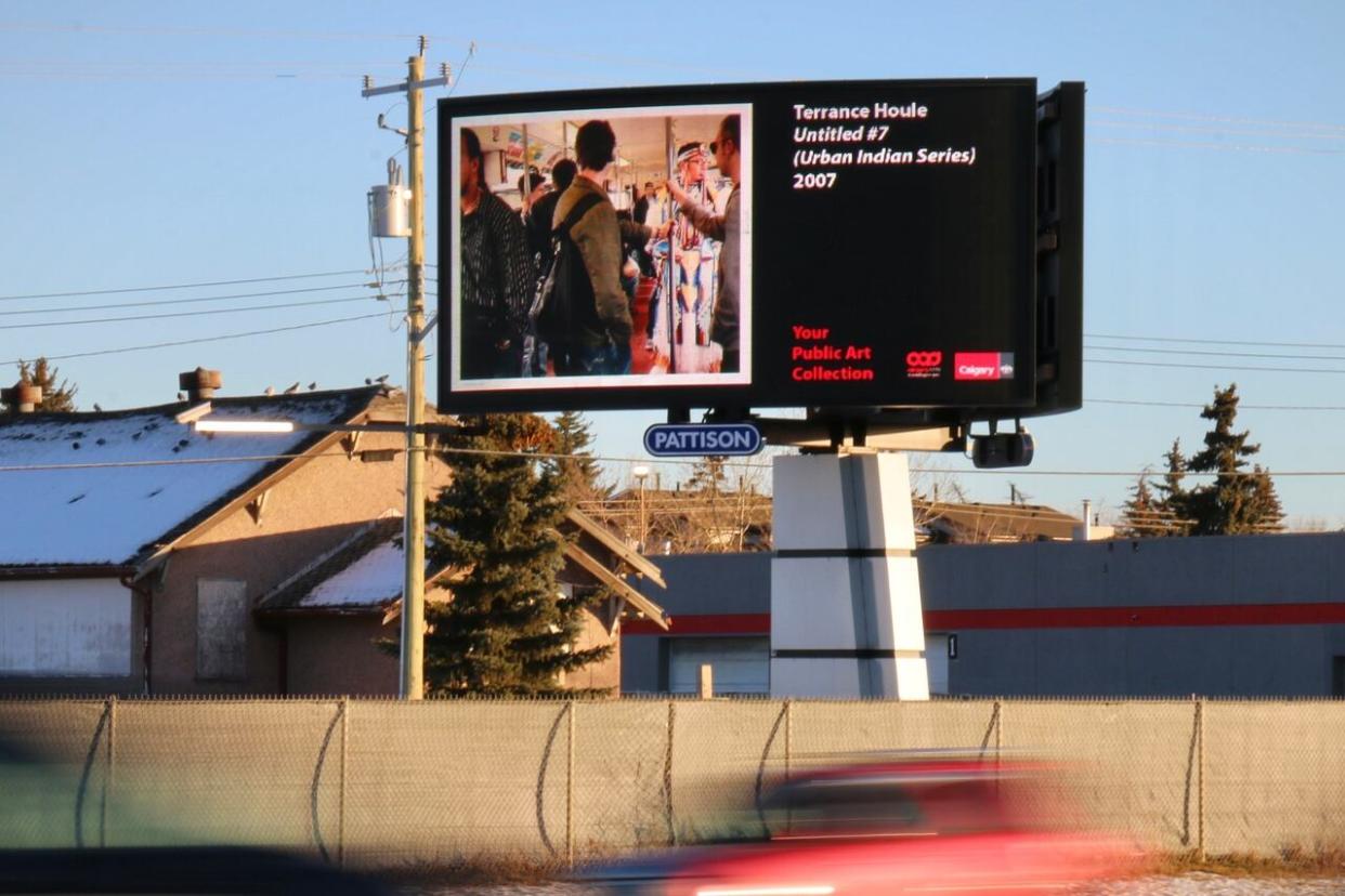 Artworks will be displayed on existing electronic billboards around the city to share some of the city's collection that otherwise might not be seen. (Submitted by Calgary Arts Development - image credit)