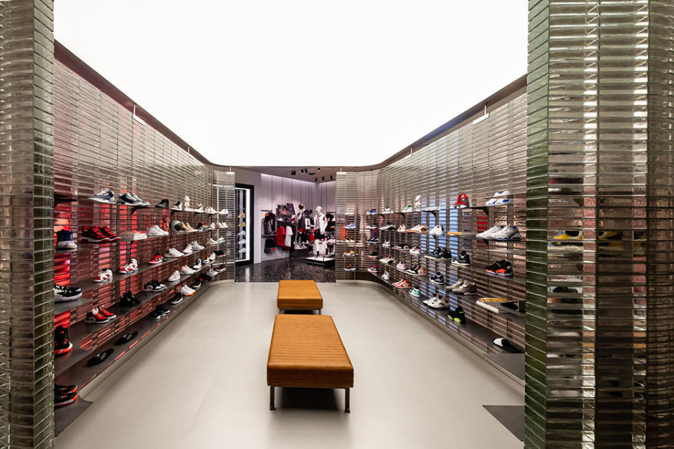 The footwear selection inside the new Jordan Brand store in the Dubai Mall. - Credit: Courtesy of Jordan Brand