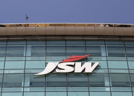 The logo of JSW is seen on the company's headquarters in Mumbai, February 11, 2016. REUTERS/Danish Siddiqui/Files