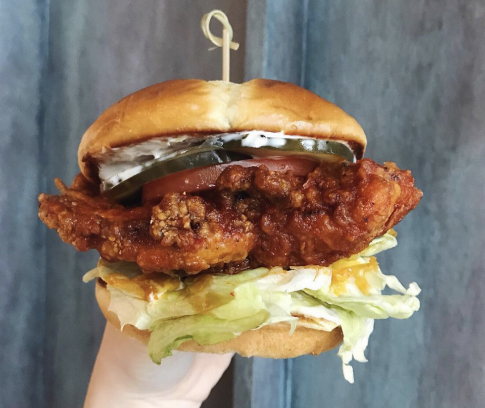 The Waterman Fish Bar’s hot chicken sandwich.