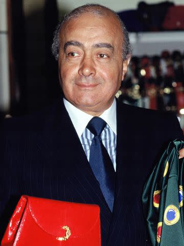 <p>Georges De Keerle/Getty</p> Mohamed Al Fayed in 1989 in London, England.