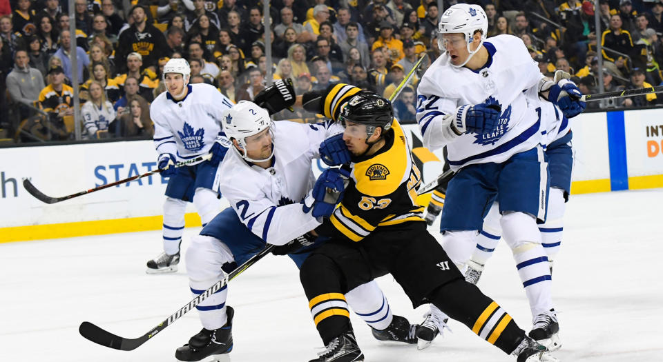 Brad Marchand’s been a handful. (Getty)