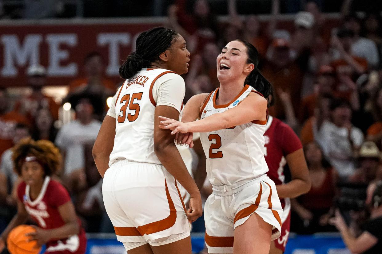Texas freshman guard Madison Booker and senior teammate Shaylee Gonzales will lead the Longhorns into a Sweet 16 matchup against hot-shooting Gonzaga on Friday in Portland, Ore.
