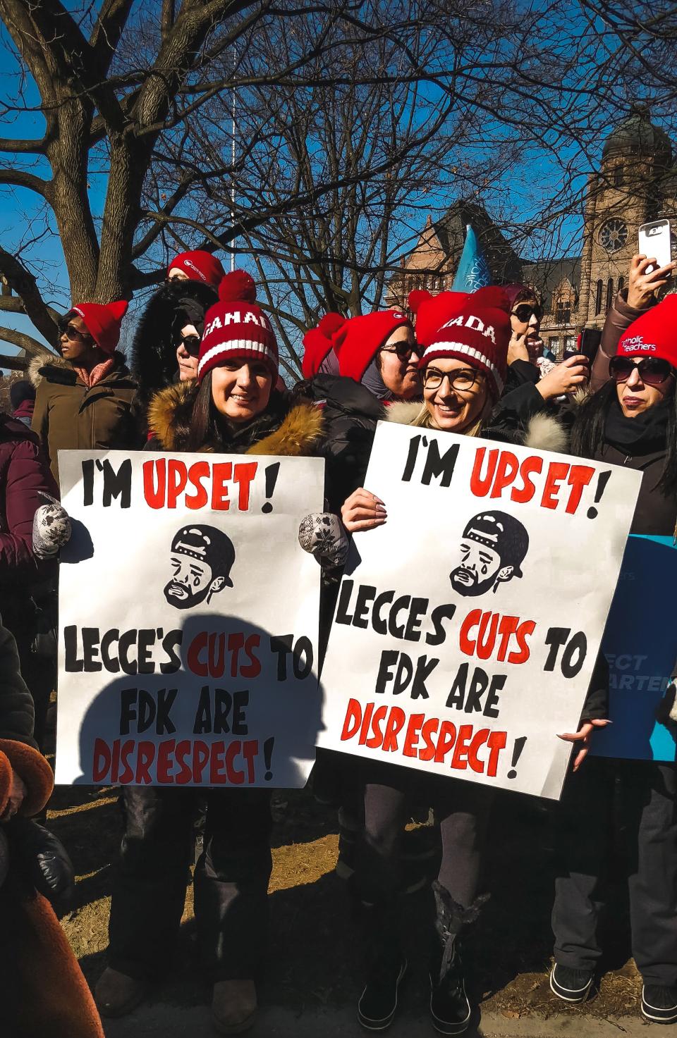 Toronto District School Board teacher Sarah Zubair has been documenting some of the more creative signs at Toronto-area strikes by teachers on her Instagram account, @sarahzubair.co. (Sarah Zubair)