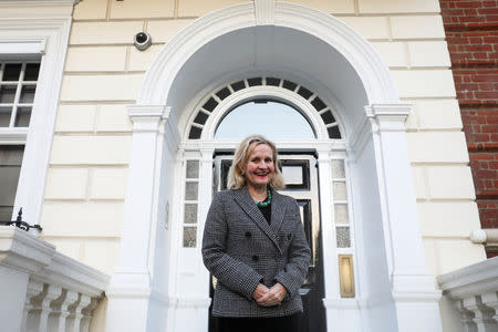 Catherine Blaiklock, founder of the Brexit Party poses for a photograph in central London, Britain, February 21, 2019. Picture taken February 21, 2019. REUTERS/Simon Dawson