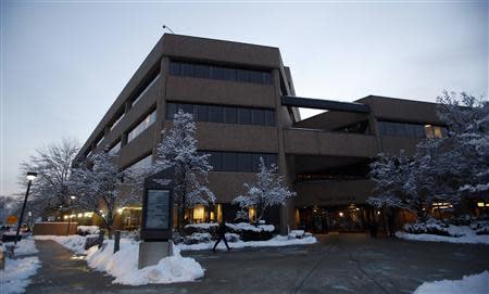 The Salt Lake County office building, where many gay couples were married on Friday, is seen in Salt Lake City, Utah, December 20, 2013. REUTERS/Jim Urquhart