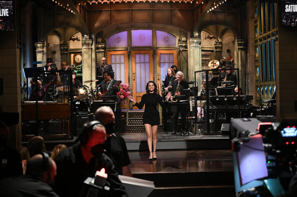 Selena Gomez hosts “Saturday Night Live” in New York City on May 14, 2022. - Credit: Will Heath/NBC