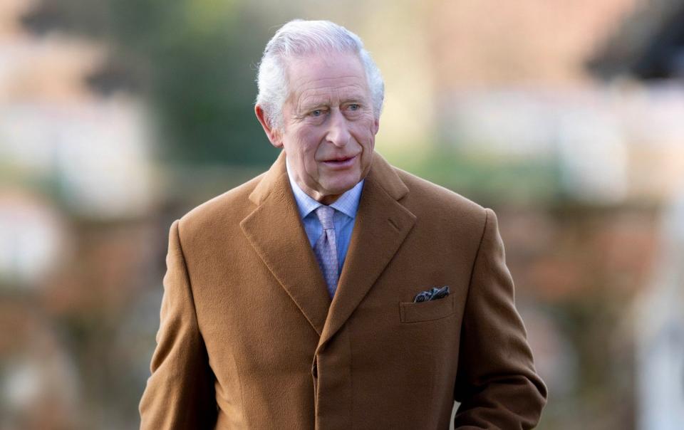 King Charles attending church at Sandringham