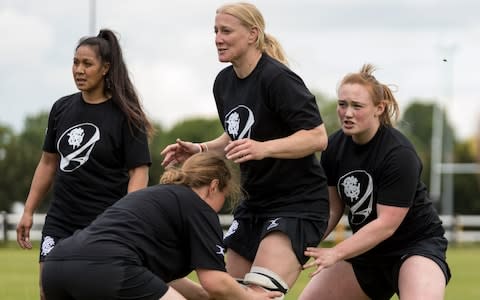 Tamara Taylor during Barbarians Women training - Credit: getty images