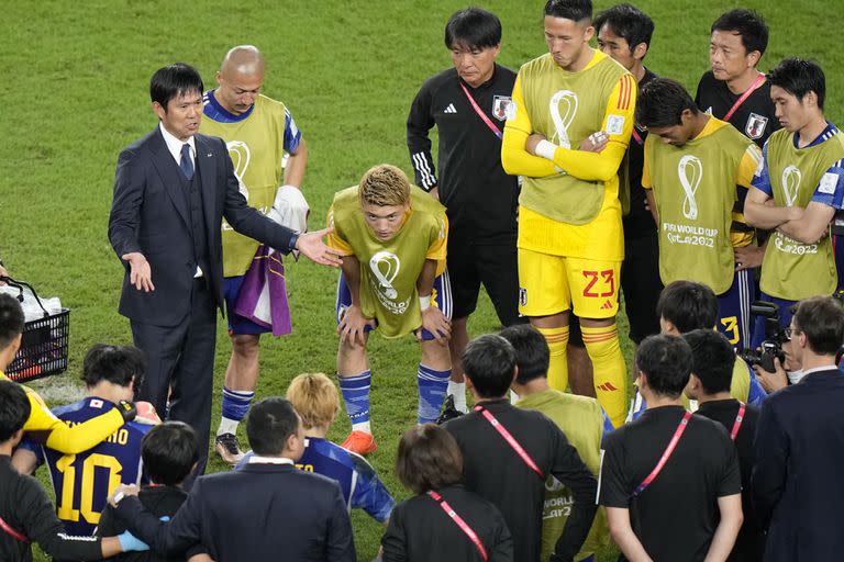 Hajime Moriyasu y la charla de agradecimiento al plantel tras quedar eliminados del Mundial ante Croacia