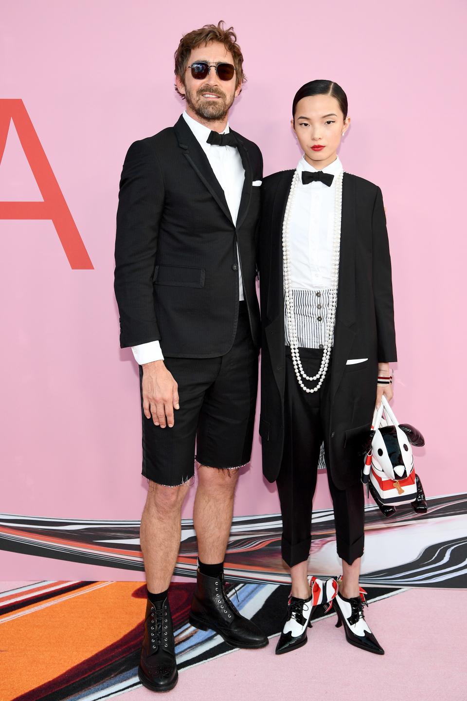 <h1 class="title">Lee Pace and Xiao Wen Ju in Thom Browne</h1><cite class="credit">Photo: Getty Images</cite>