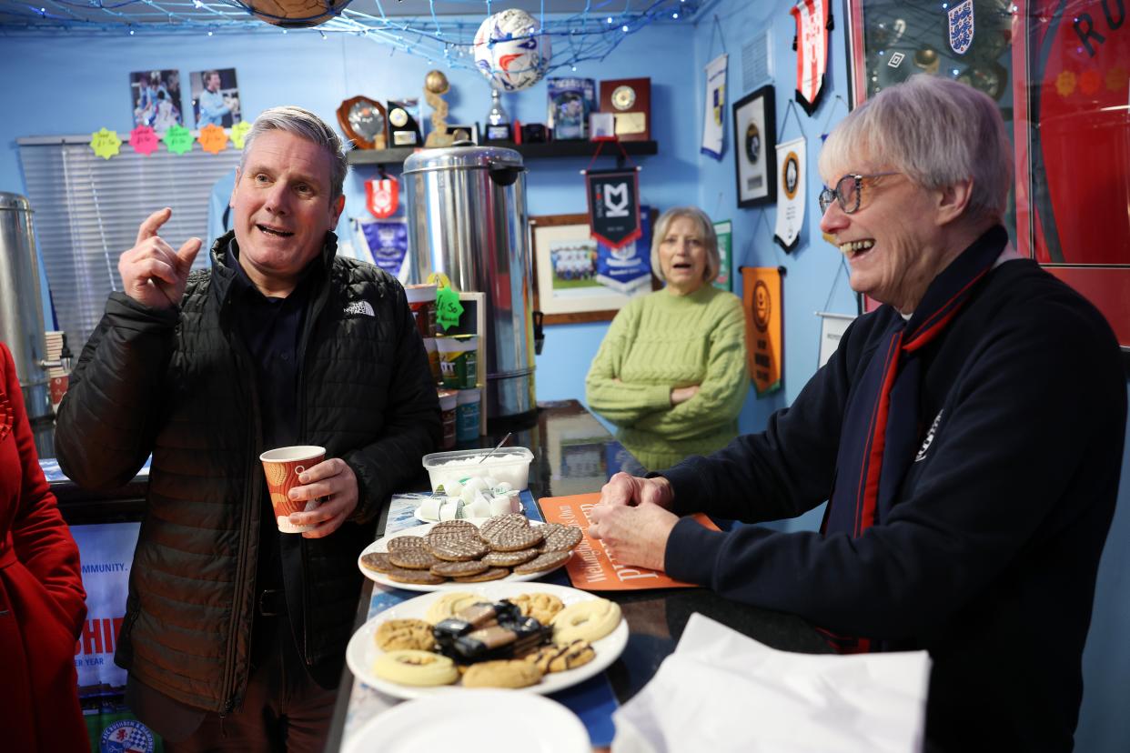 Keir Starmer on a visit to Rushden (Getty Images)