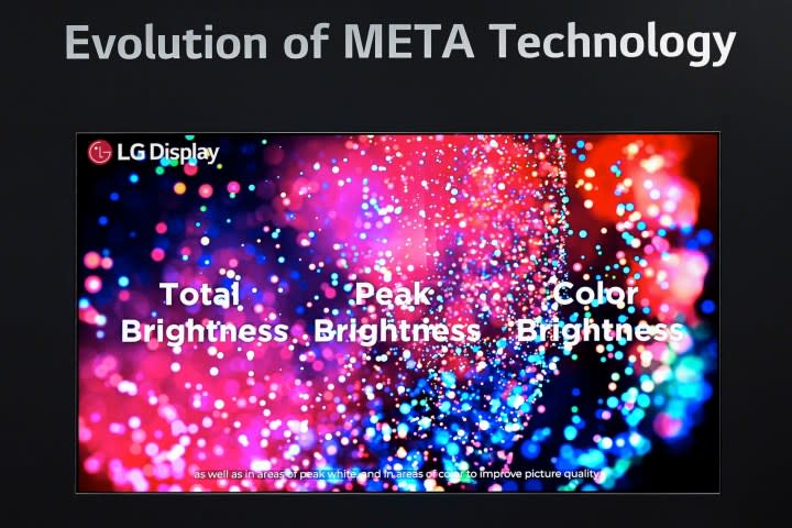 An OLED display featuring LG's META Technology 2.0.