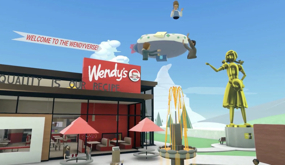 近日興起「元宇宙餐廳」，Wendyverse在Meta的horizon worlds開張