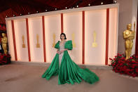 <p>Fan Bingbing en la alfombra champán de los Oscars 2023 en Los Angeles.REUTERS/Mario Anzuoni</p> 