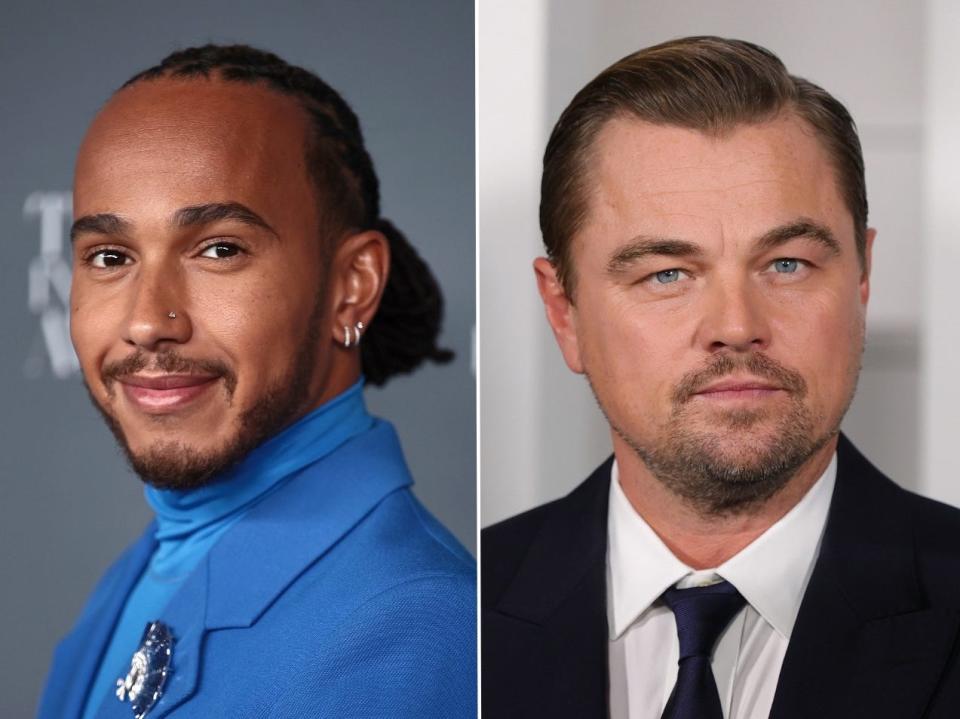 Neat Burger is backed by Lewis Hamilton (L) and Leonardo DiCaprio (R).