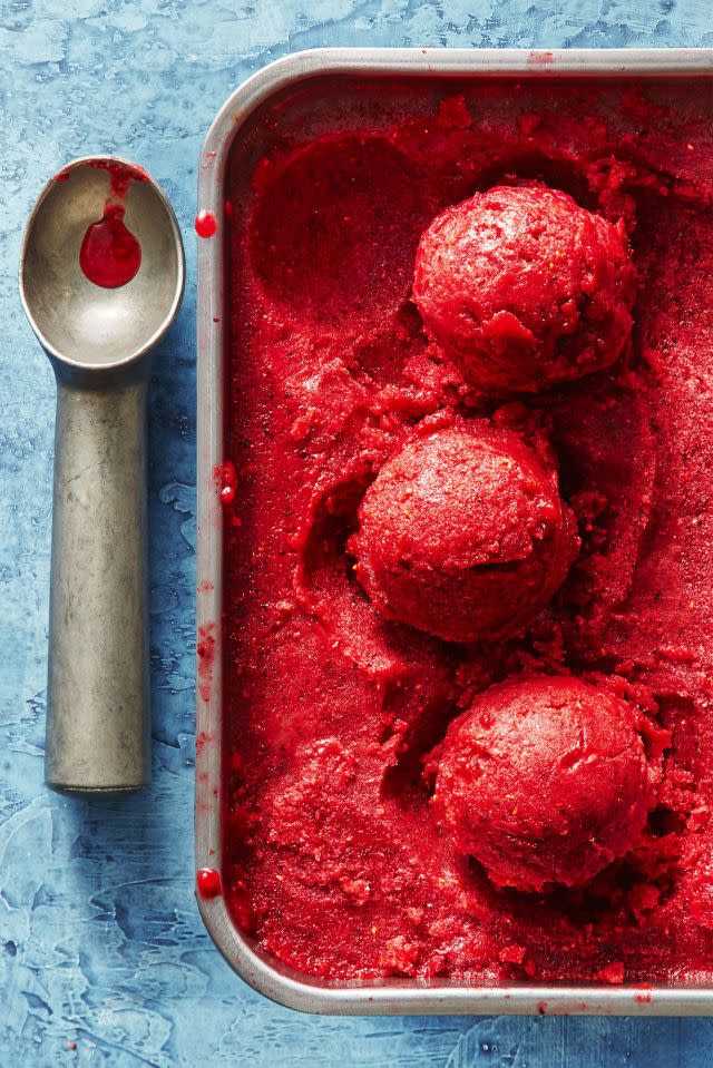 Basil-Berry Lemonade Sorbet