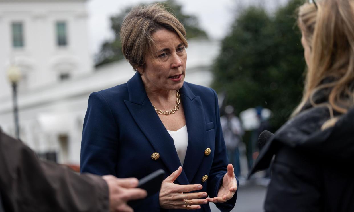 <span>Maura Healey in Washington DC on 23 February.</span><span>Photograph: Nathan Posner/Rex/Shutterstock</span>